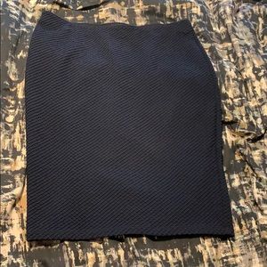 Navy pencil skirt